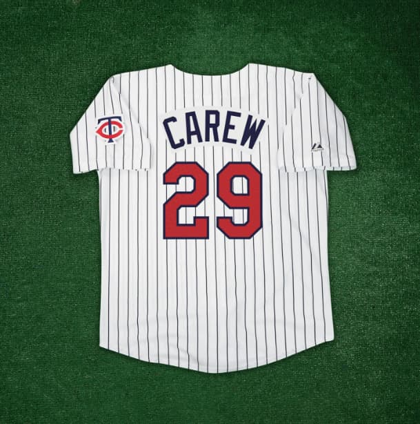 Rod Carew Minnesota Twins Cooperstown Men's Home White Throwback Jersey