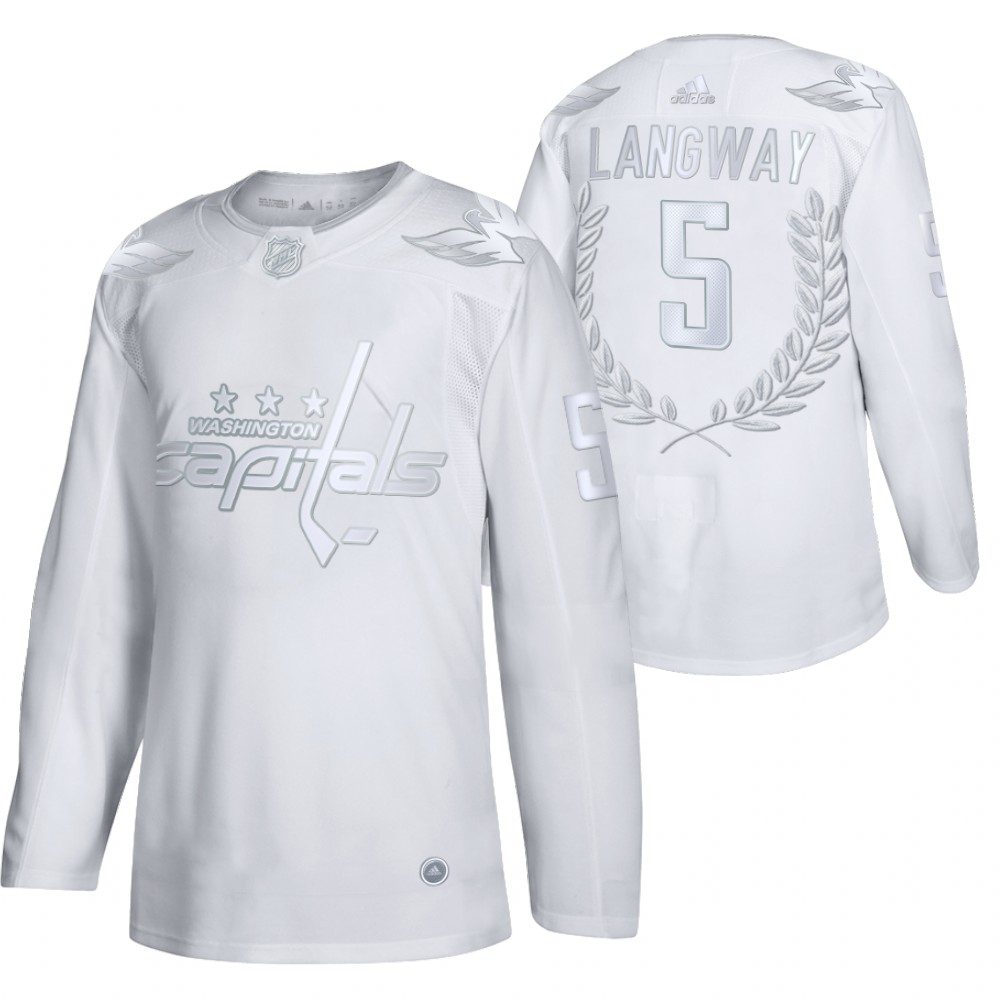 Rod Langway Hall of Fame Platinum Capitals #5 Jersey
