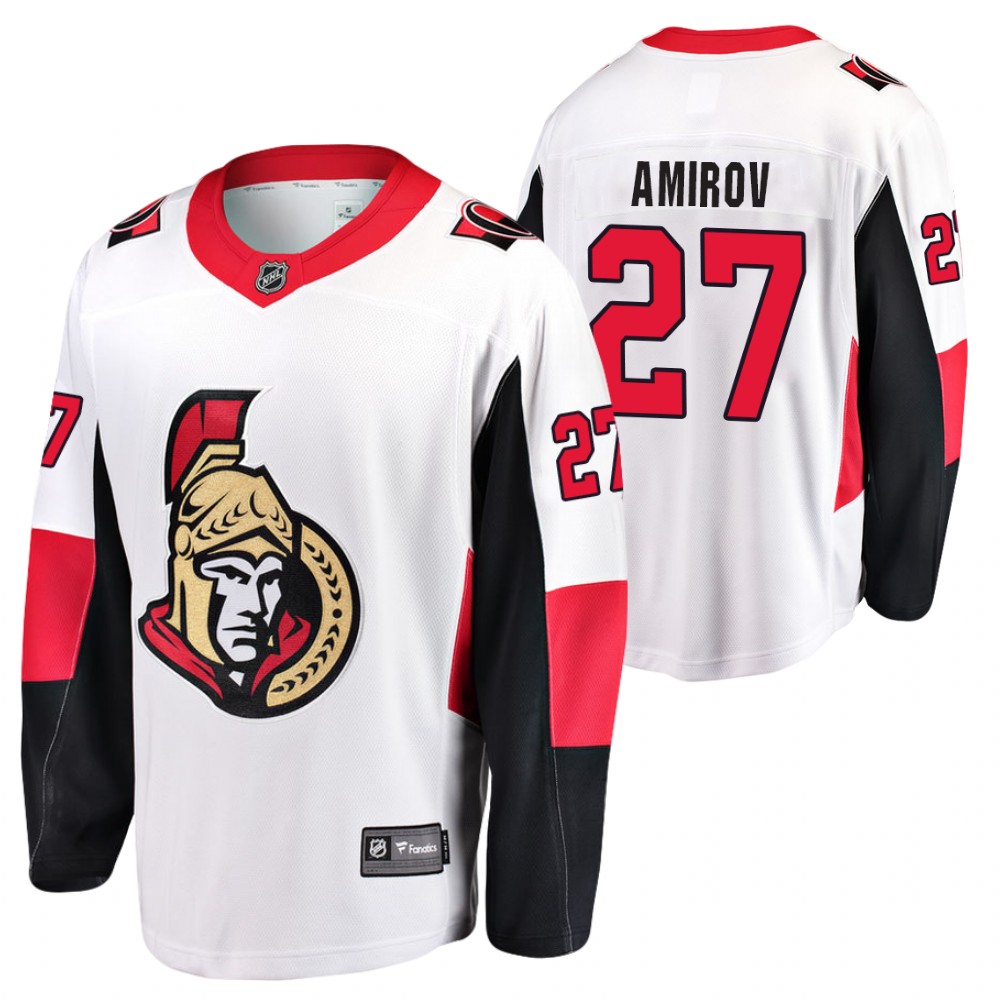 Rodion Amirov Ottawa Senators 2020 Draft MHL White Away Jersey