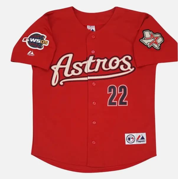 Roger Clemens Houston Astros Alt Brick Red 2005 World Series Men's Jersey S-3XL