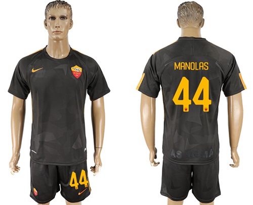 Roma #44 Manolas Sec Away Soccer Club Jersey
