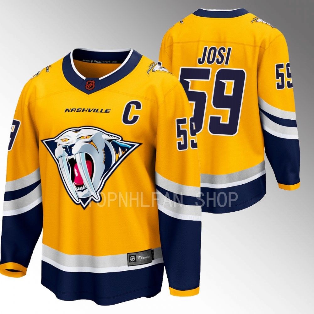 Roman Josi Nashville Predators Jersey Special Edition 2.0 Yellow 2022 Breakaway