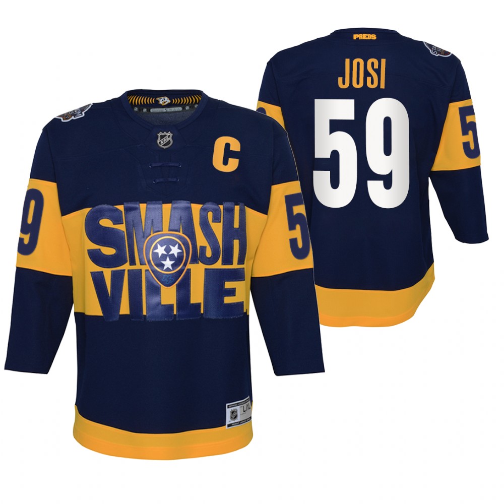 Roman Josi Nashville Predators Navy 2022 Stadium Series Youth Jersey Primegreen Authentic