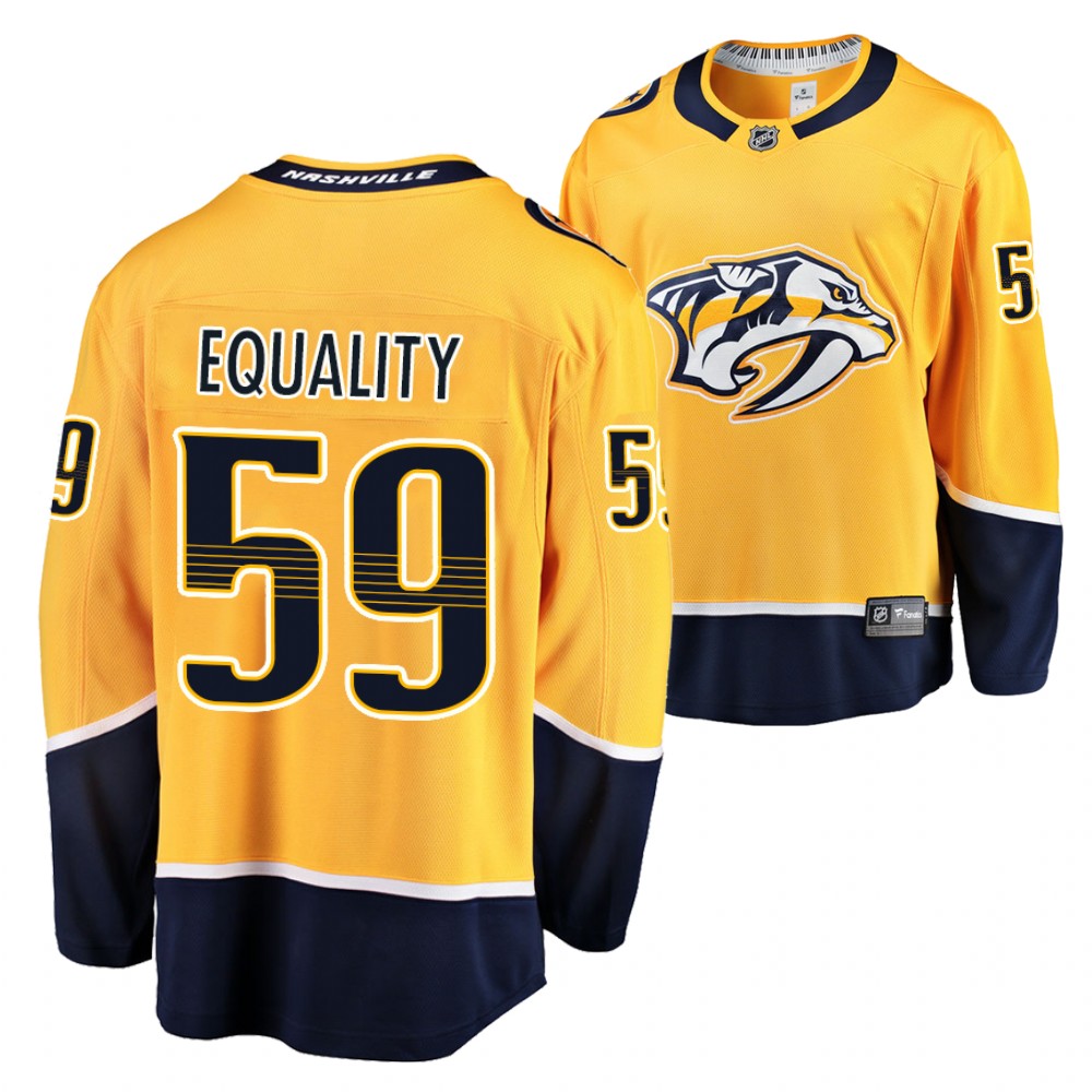 Roman Josi Predators Gold We Skate For Equality Home Jersey