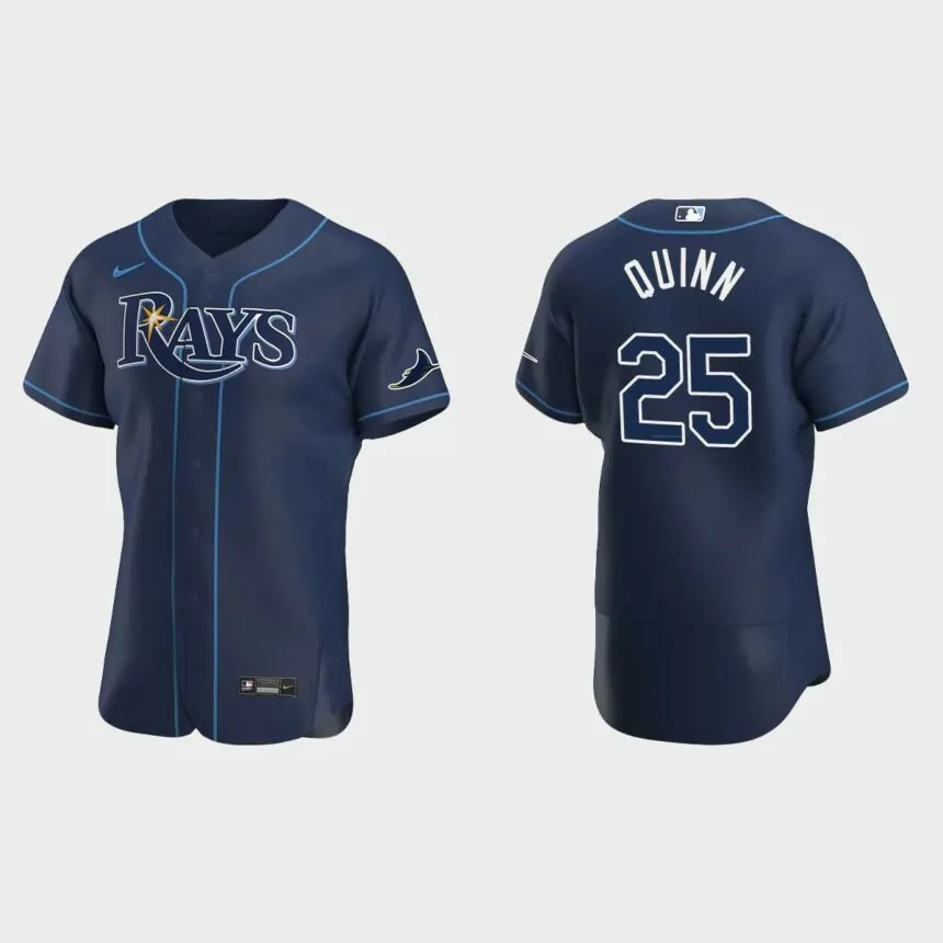 Roman Quinn Tampa Bay Rays Authentic Alternate Jersey – Navy