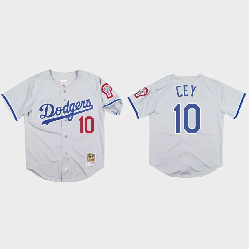 Ron Cey #10 Los Angeles Dodgers Mitchell & Ness 1981 Authentic Jersey – Gray