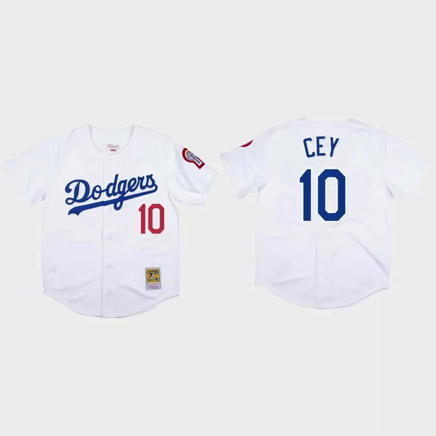 Ron Cey #10 Los Angeles Dodgers Mitchell & Ness 1981 Authentic Jersey – White