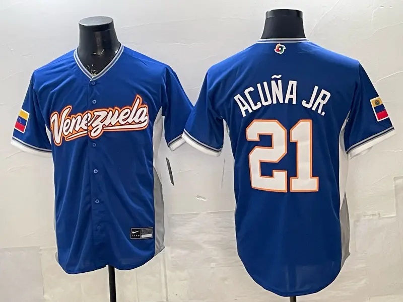Ronald Acu?a Jr. Venezuela Baseball Nike 2026 World Baseball Classic Home Stadium  Jersey -  White