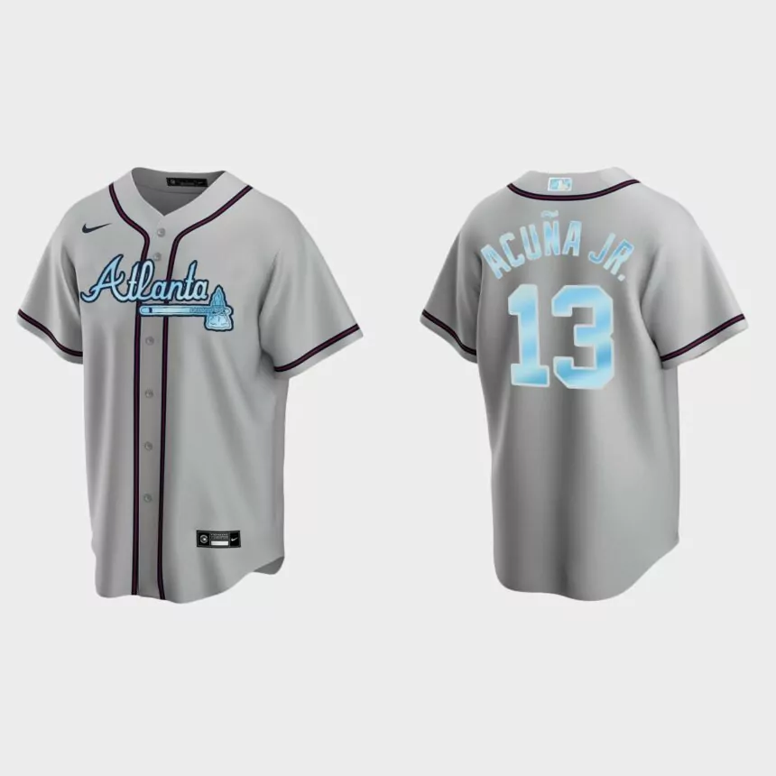 Ronald Acuna Jr. Atlanta Braves 2022 Father’s Day Replica Jersey – Gray