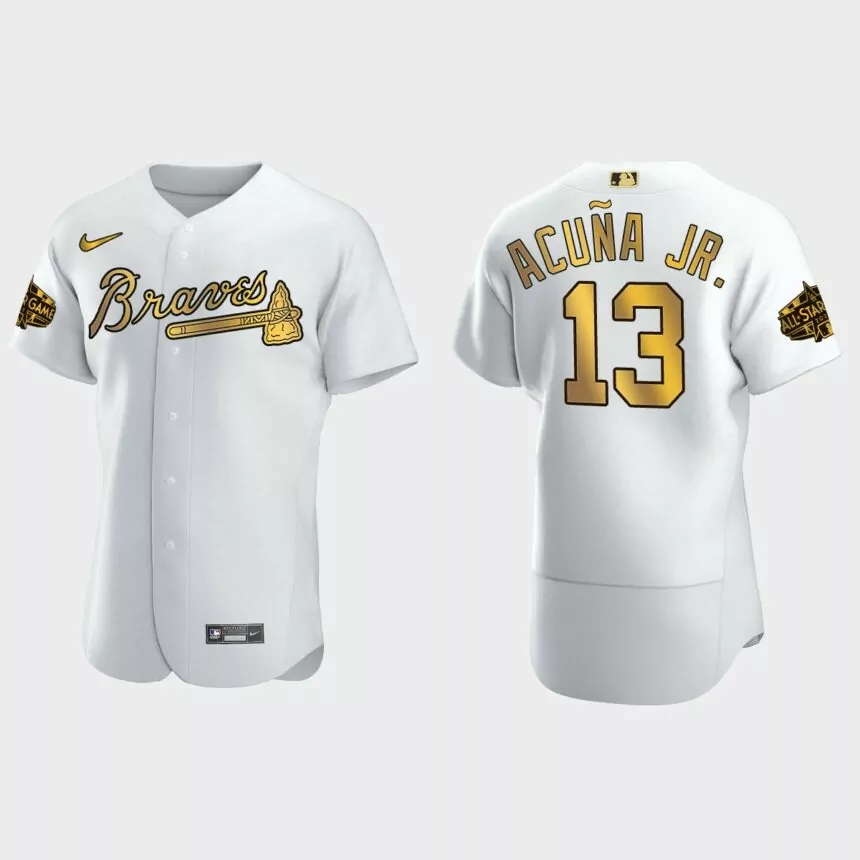 Ronald Acuna Jr. Atlanta Braves 2022 MLB All-Star Game Jersey – White Gold