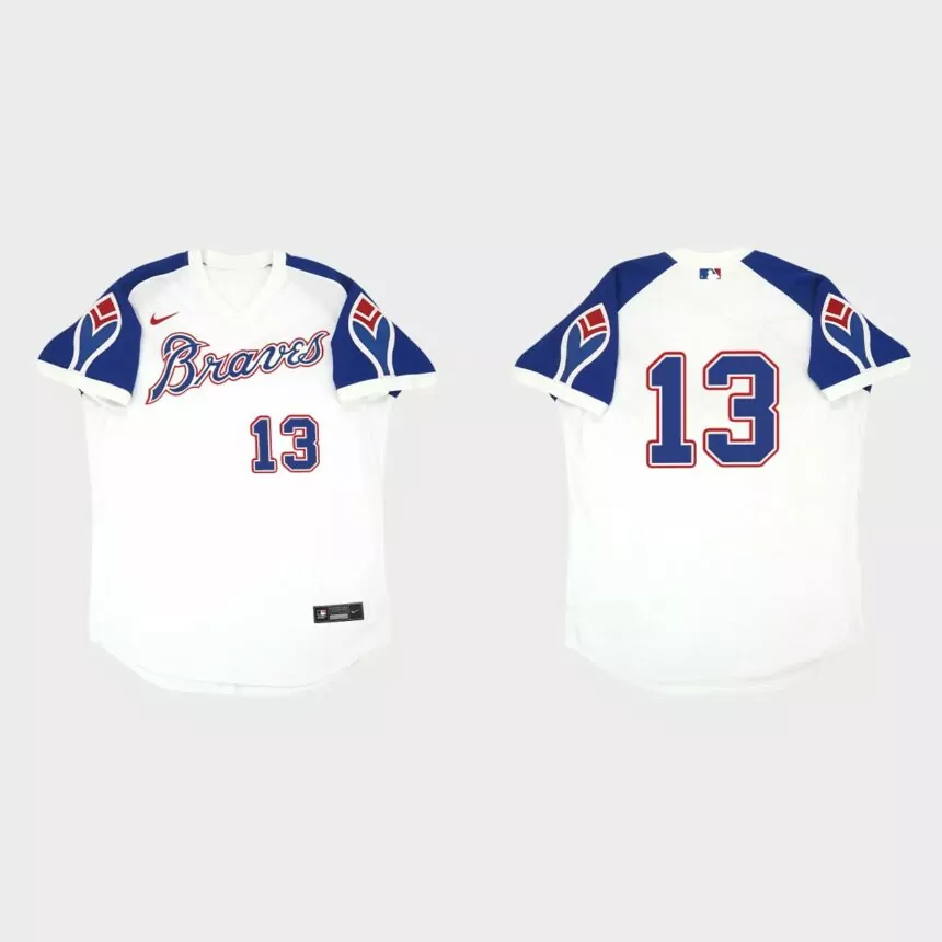 Ronald Acuna Jr. Atlanta Braves Throwback Home Jersey – White