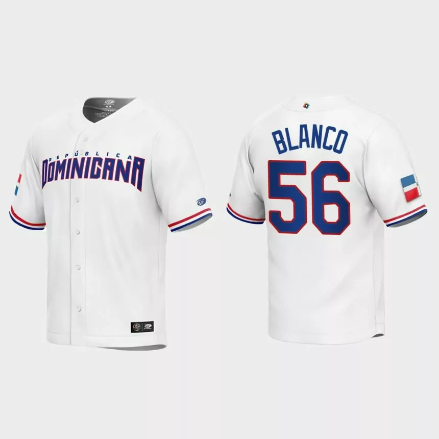 Ronel Blanco Dominican Republic Baseball 2023 World Baseball Classic Replica Jersey – White