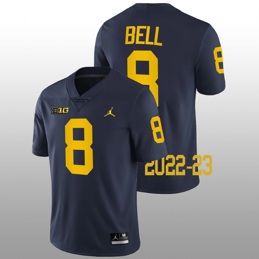 Ronnie Bell Michigan Wolverines Navy 2022-23 College Football Game Jersey