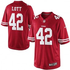 Ronnie Lott Scarlet San Francisco 49ers #42 Retired Player Limited Jersey