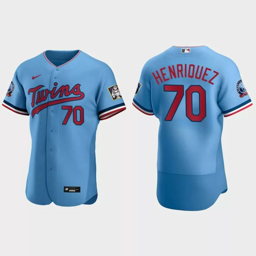 Ronny Henriquez Minnesota Twins Authentic Alternate Jersey – Light Blue