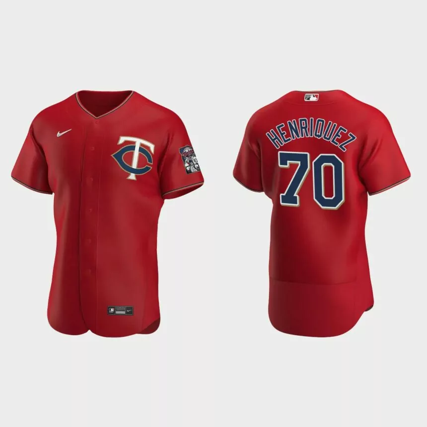 Ronny Henriquez Minnesota Twins Authentic Alternate Jersey – Red