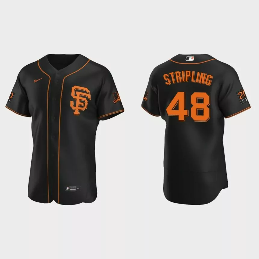 Ross Stripling San Francisco Giants Authentic Alternate Jersey – Black