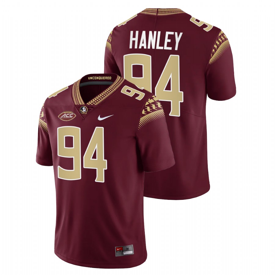Rowan Hanley Florida State Seminoles Garnet College Football Game Jersey