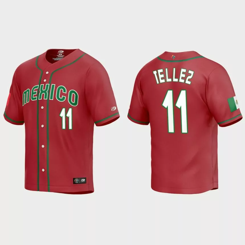 Rowdy Tellez Mexico Baseball 2023 World Baseball Classic Replica Jersey – Red