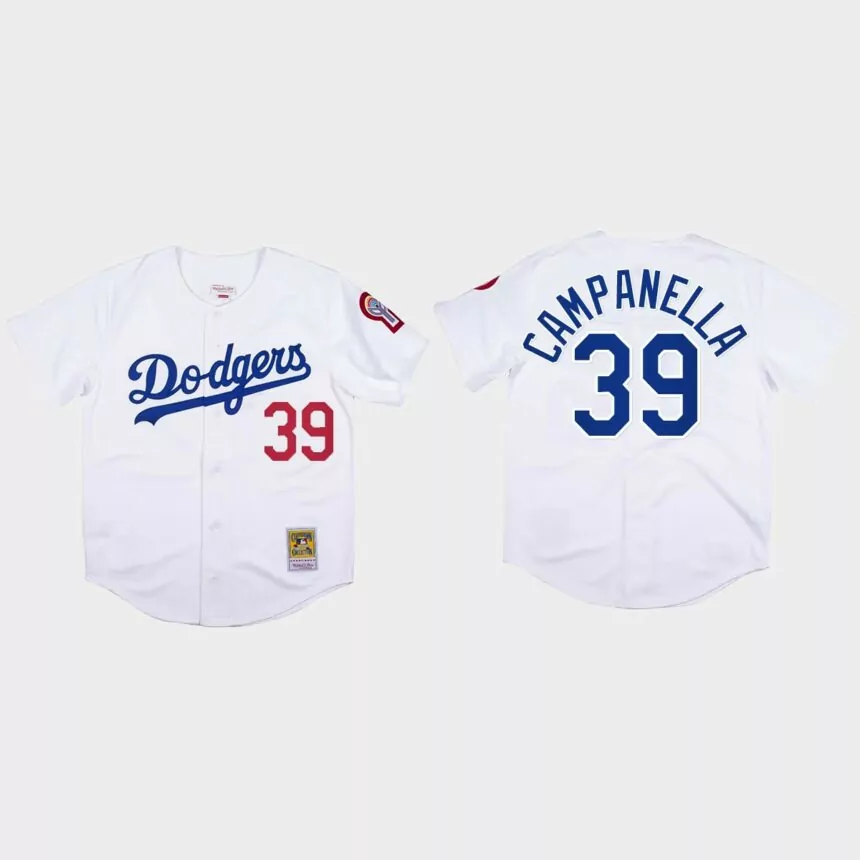 Roy Campanella #39 Los Angeles Dodgers Mitchell & Ness 1981 Authentic Jersey – White