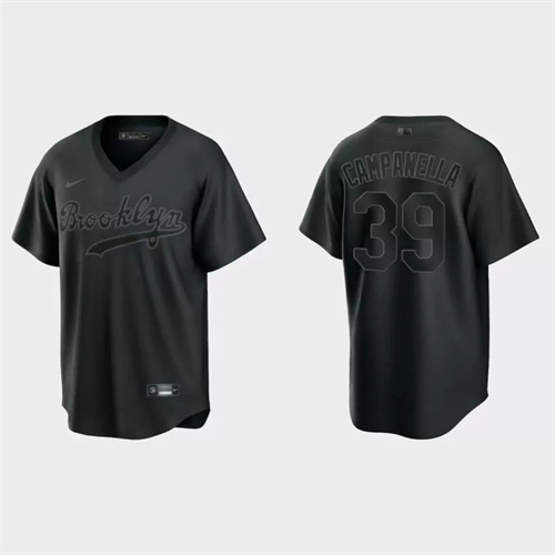 Roy Campanella Brooklyn Dodgers Pitch Black Fashion Replica Jersey – Black.jpg