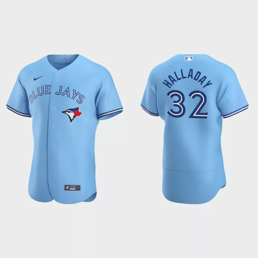 Roy Halladay #32 Toronto Blue Jays Authentic Alternate Jersey – Powder Blue