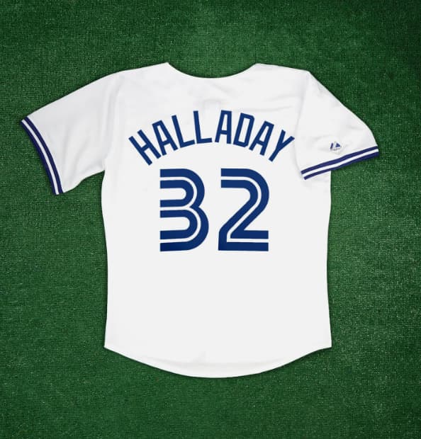 Roy Halladay Toronto Blue Jays Men's Cooperstown Home White Throwback Jersey