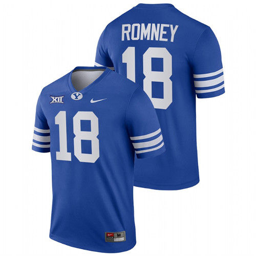 Royal Men BYU Cougars Gunner Romney College Football Big 12 Jersey