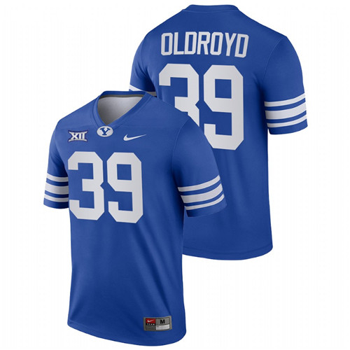 Royal Men BYU Cougars Jake Oldroyd College Football Big 12 Jersey