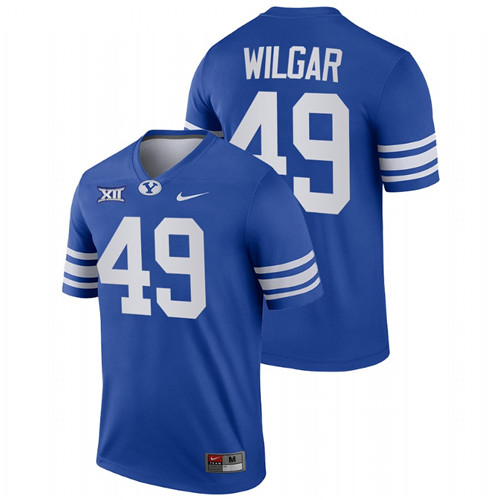 Royal Men BYU Cougars Payton Wilgar College Football Big 12 Jersey