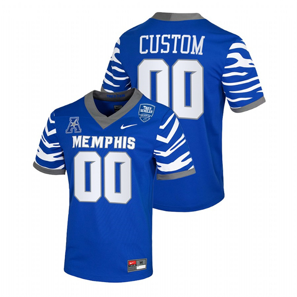 Royal Men Memphis Tigers Custom College Football Jersey Men's Jersey Memphis Tigers Custom Royal College Football Jersey
