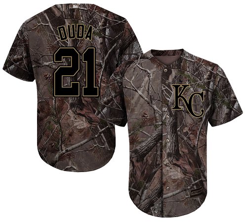 Royals #21 Lucas Duda Camo Realtree Collection Cool Base Stitched Youth Baseball Jersey