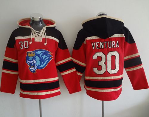 Royals #30 Yordano Ventura Red Sawyer Hooded Sweatshirt MLB hoodie
