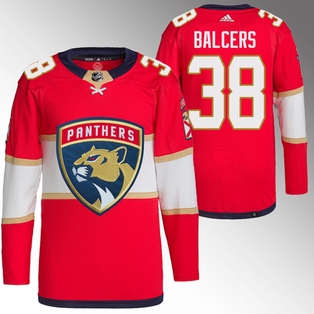 Rudolfs Balcers Florida Panthers Red Primegreen Authentic Home Jersey