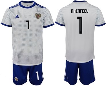 Russia #1 Akinfeev Away Soccer Country Jersey