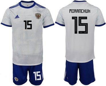 Russia #15 Miranchuk Away Soccer Country Jersey