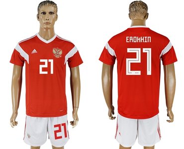Russia #21 Erokhin Home Soccer Country Jersey