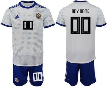 Russia Personalized Away Soccer Country Jersey