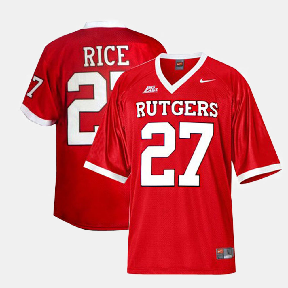 Rutgers Scarlet Knights #27 Ray Rice Nike Scarlet College Throwbak Football Jersey