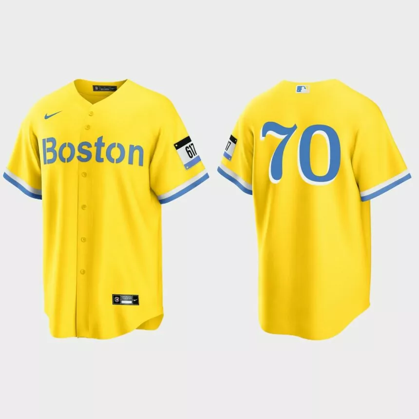 Ryan Brasier Boston Red Sox City Connect Replica Jersey – Gold Light Blue