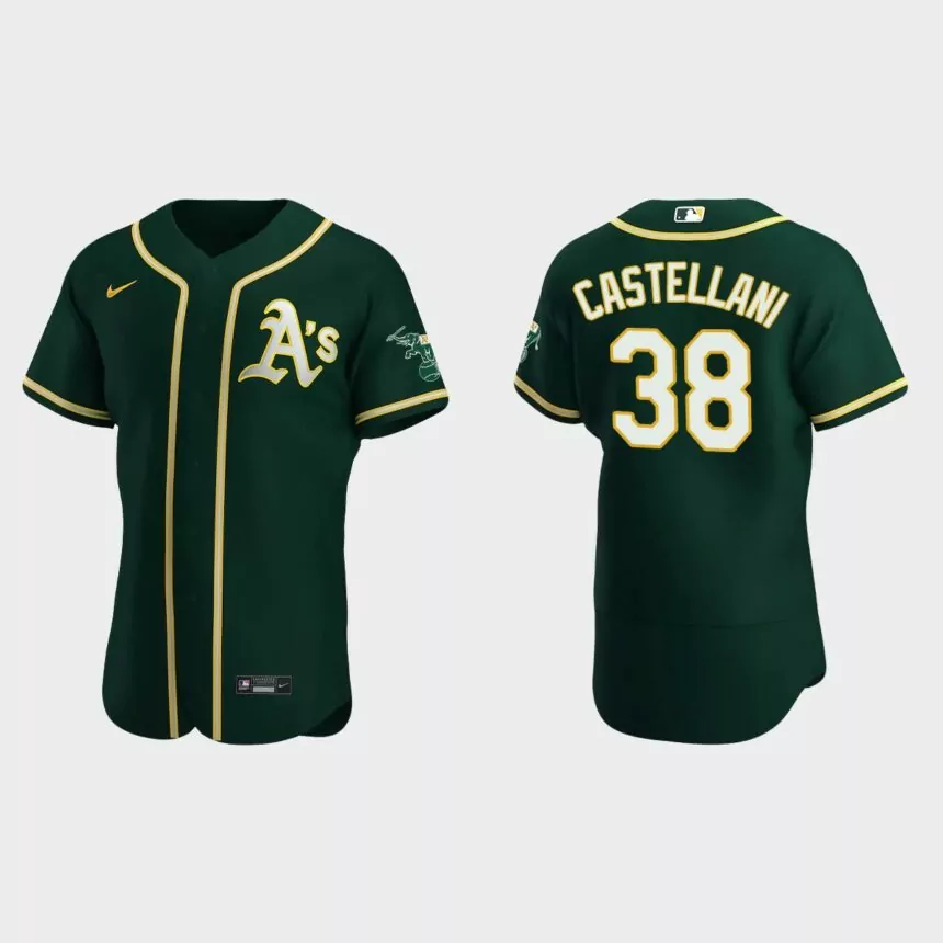 Ryan Castellani Oakland Athletics Authentic Alternate Jersey – Gree