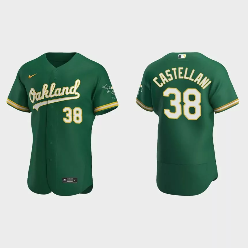Ryan Castellani Oakland Athletics Authentic Alternate Jersey – Kelly Green