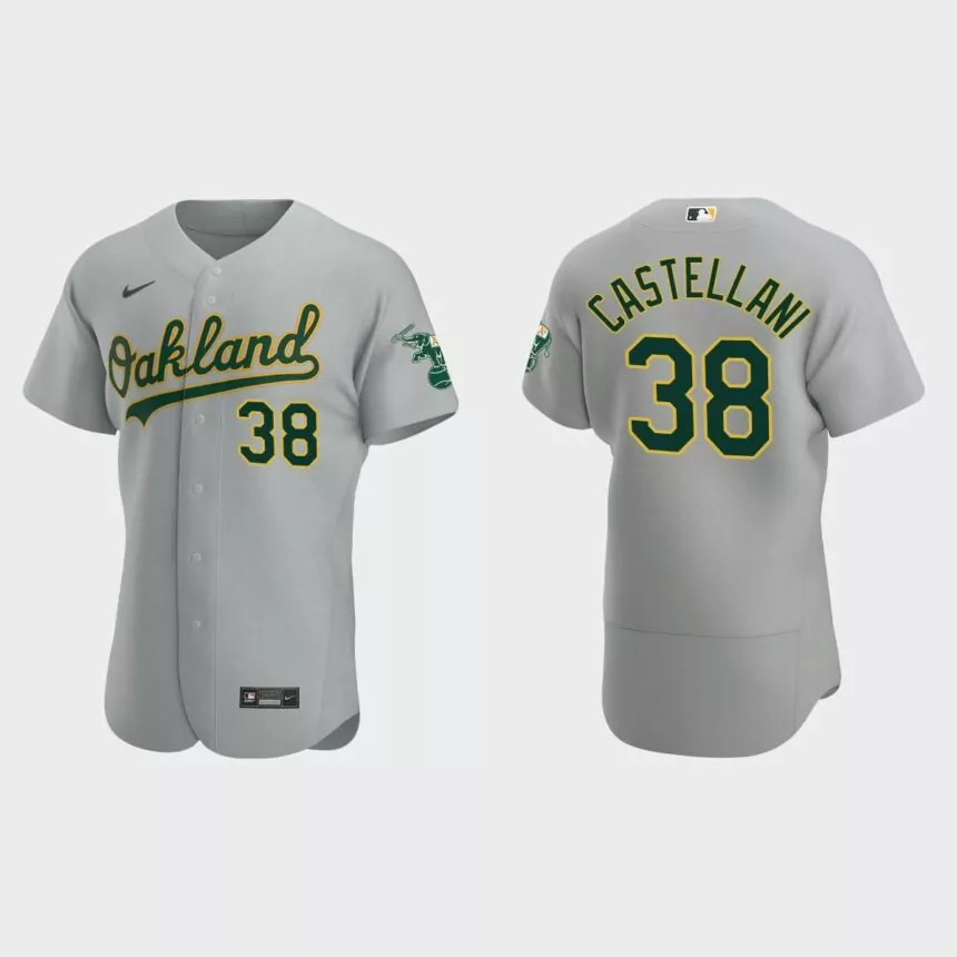Ryan Castellani Oakland Athletics Authentic Road Jersey – Gray