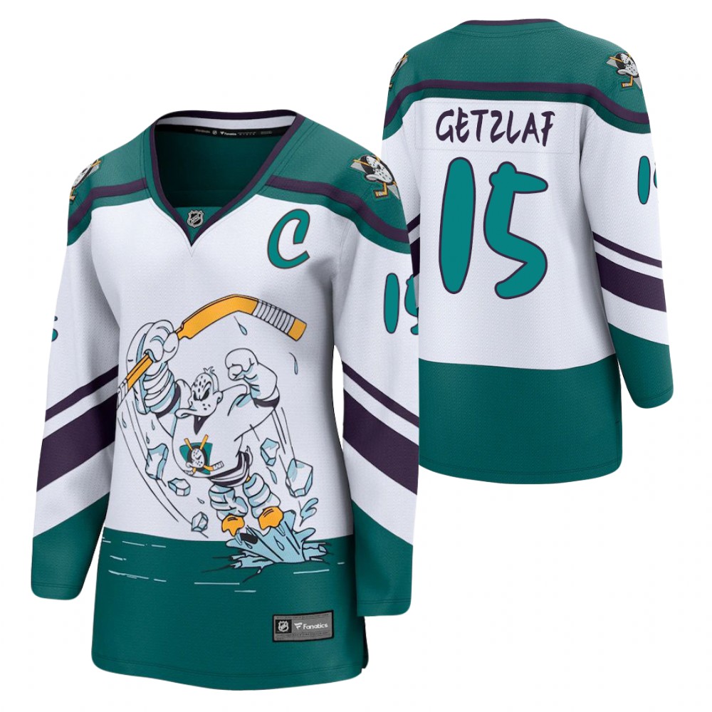 Ryan Getzlaf Anaheim Ducks Reverse Retro White Women Jersey