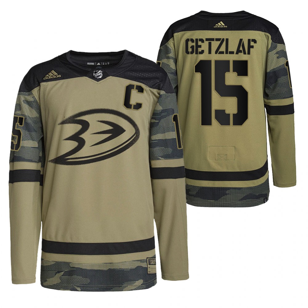 Ryan Getzlaf Ducks Military Appreciation Jersey Camo Authentic Practice