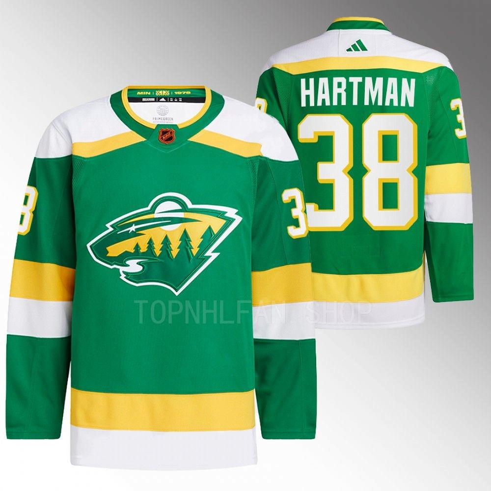 Ryan Hartman Minnesota Wild Reverse Retro 2.0 Authentic Pro Green 2022 Jersey