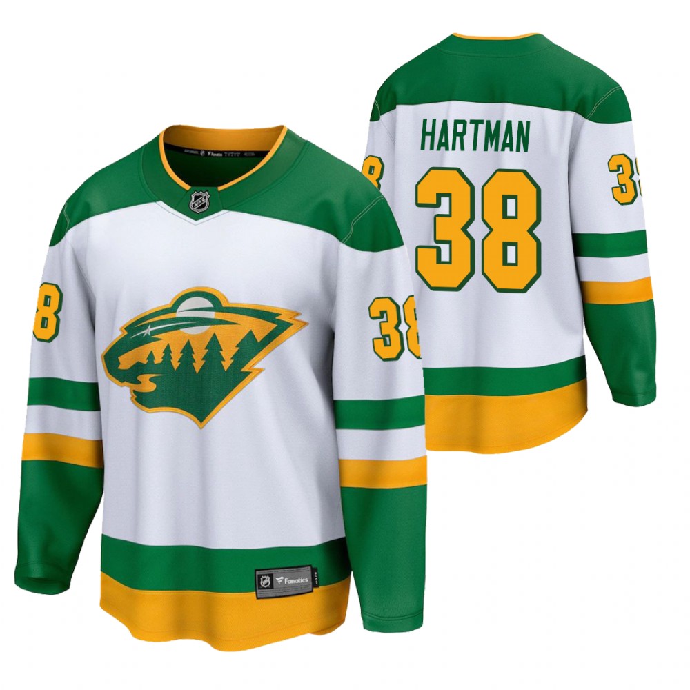 Ryan Hartman Wild 2021 Reverse Retro White Jersey Special Edition