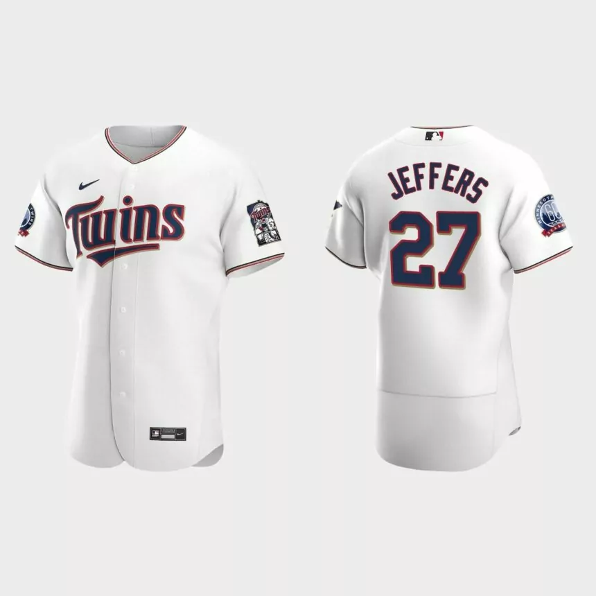 Ryan Jeffers #27 Minnesota Twins Authentic Home Jersey – White