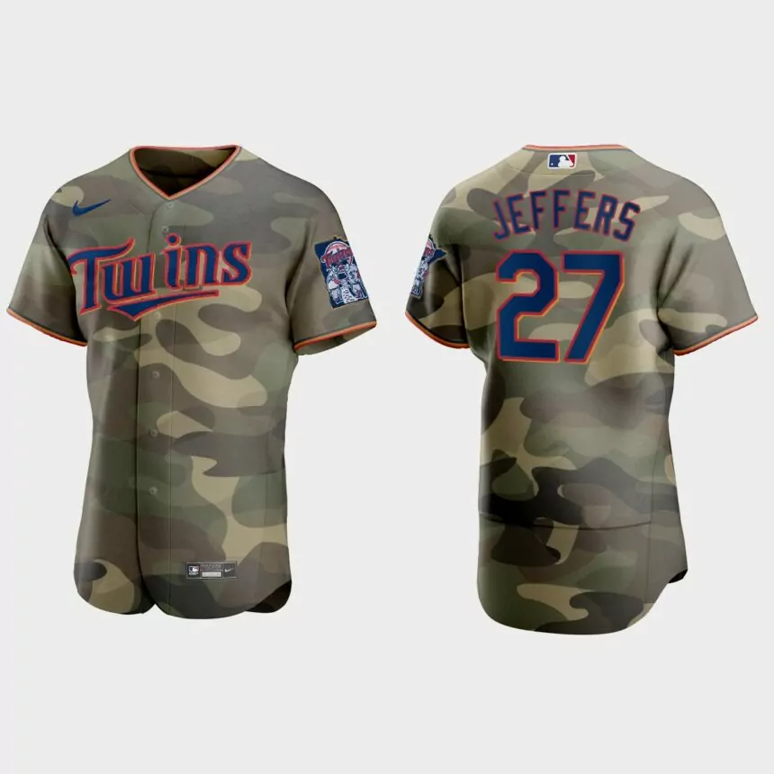 Ryan Jeffers Minnesota Twins 2021 National Armed Forces Day Authentic Jersey – Camo