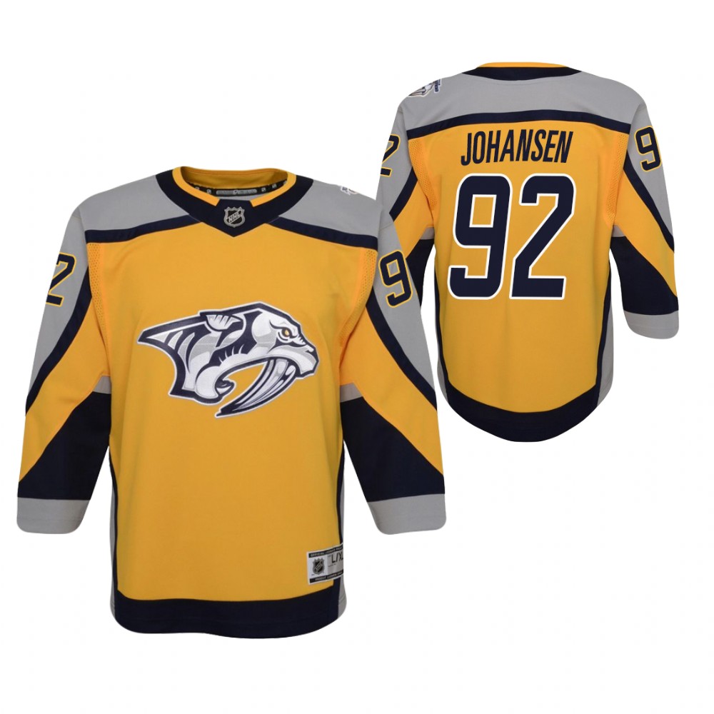 Ryan Johansen Nashville Predators 2021 Reverse Retro Gold Youth Jersey Special Edition